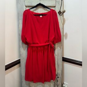 Paper Doll Dress Womens Size XL Red Tie Waist NWT